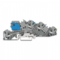 piętrowa złączka instalacyjna Z otworem montażowym 4 mm2, szara - 2005-7641 - WAGO