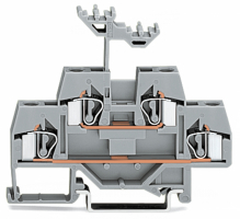 ZŁĄCZKA DWUPIĘTROWA L/L 4MM2 SZARA. - 281-619 - WAGO