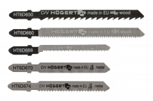 Brzeszczoty do wyrzynarki kpl. 5 szt. (do metalu i drewna) - HT6D690 - HOGERT