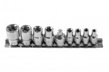 Zestaw nasadek Torx 1/4" i 3/8", 9 szt., CrV50BV30 - HT1A884 - HOGERT
