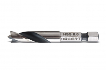 Wiertło  do drewna 8 mm, z uchwytem narzędziowym 1/4" - HT6D348 - HOGERT