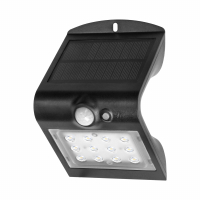 SILOE LED 1,5W, lampa solarna z czujnikiem ruchu 120st, 190lm, IP65, 4000K, 1200mAh, podwójne źródło światła, czarna - AD-SL-6083BLR4 - ORNO