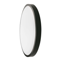 24W Plafon LED / Średnica: 295mm / Barwa:6500K / Klosz: Okrągły mleczny czarna ramka / IP44 - 7638 - V-TAC