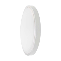 24W Plafon LED z mikrofalowym czujnikiem ruchu / Średnica: 295mm / Barwa:3000K / Klosz: Okrągły mleczny biała ramka / IP44 - 7662 - V-TAC