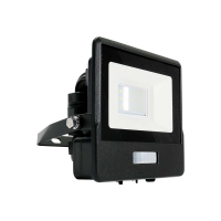 10W Naświetlacz LED SMD z czujnikiem ruchu i mufą kablową / Chip SAMSUNG / Barwa:4000K / Obudowa: Czarna - 20257 - V-TAC