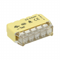 Złączka instalacyjna wciskana 5-przewodowa; na drut 0,75-2,5mm2; IEC 300V/24A; 10 szt. - OR-SZ-8004/5/10 - ORNO
