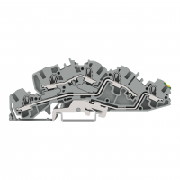 piętrowa złączka instalacyjna Z otworem montażowym 4 mm2, szara - 2005-7645 - WAGO