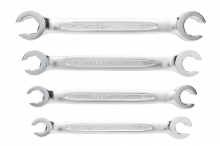 Zestaw kluczy oczkowych półotwartych, odgięte, 4 szt., 8-17 mm - HT1W730 - HOGERT