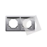 Ramka 2-krotna do wersji bryzgoszczelnej IP44 z kompletem uszczelek; stal inox - BMR2B/21 - KONTAKT SIMON
