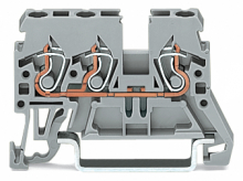 ZŁĄCZKA 3-PRZEWODOWA 2,5 MM2 SZARA. - 870-681 - WAGO