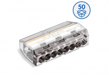 Szybkozłączka wtykowa SCP8 do drutów i wielodrutów (0,75 … 4 mm2), 8 torów, opak. 50 szt. - IDEALNA SZYBKOZŁĄCZKA - 88000007S - SIMET