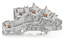 piętrowa złączka instalacyjna z przyciskiem 2,5 mm2, szara - 2203-7642 - WAGO