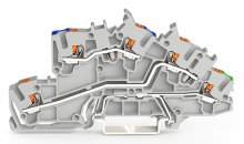 piętrowa złączka instalacyjna z przyciskiem 2,5 mm2, szara - 2203-7646 - WAGO