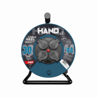 Przedłużacz bębnowy 4x2p+Z IP44 16A H05RR-F 3x1,5; 30m CZARNY HAND PRO LINE - PB-PRO/D/30M/3X1,5/H05RR-F HAND - PLASTROL
