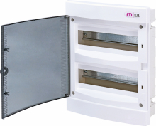 ROZDZIELNIA PODTYNKOWA TWORZYWO IP40 2X12 MOD DRZWI TRANSPARENTNE ECM24PT-S - 001101075 - ETI