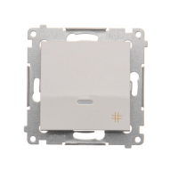 Łącznik krzyżowy z podświetleniem LED (moduł) 10AX, 250V~, szybkozłącza; biały - DW7L.01/11 - KONTAKT SIMON