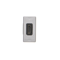 Płytka K45/2 adapter HDMI-HDMI 22,5x45mm + wkład; aluminium - K129B/8 - KONTAKT SIMON