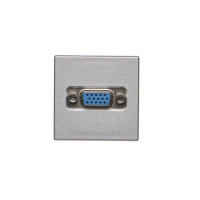 Płytka K45 złącza VGA (D-Sub 15) 45x45mm + wkład; zaciski śrubowe; aluminium - K100B/8 - KONTAKT SIMON