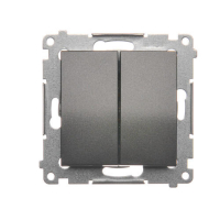 ŁĄCZNIK ŚWIECZNIKOWY ZACISKI AUTOMATYCZNE 10AX 250V ANTRACYT SIMON 54 - DW5.01/48 - KONTAKT SIMON