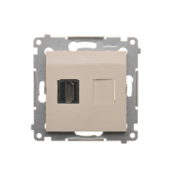 Gniazdo HDMI (moduł); kremowy - DGHDMI.01/41 - KONTAKT SIMON