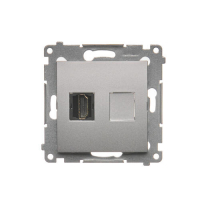 GNIAZDO HDMI SREBRNY MAT SIMON 54 - DGHDMI.01/43 - KONTAKT SIMON