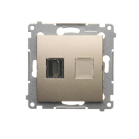 Gniazdo HDMI (moduł); złoty mat - DGHDMI.01/44 - KONTAKT SIMON