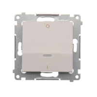 Łącznik dwubiegunowy z podświetleniem LED (moduł) 10AX, 250V~, szybkozłącza; biały - DW2L.01/11 - KONTAKT SIMON