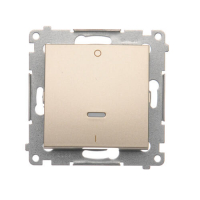 Łącznik dwubiegunowy z podświetleniem LED (moduł) 10AX, 250V~, szybkozłącza; złoty mat - DW2L.01/44 - KONTAKT SIMON