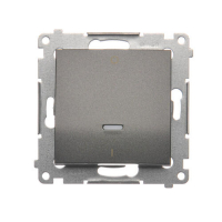 Łącznik dwubiegunowy z podświetleniem LED (moduł) 10AX, 250V~, szybkozłącza; antracyt - DW2L.01/48 - KONTAKT SIMON