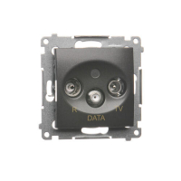 Gniazdo R-TV-DATA (moduł); antracyt - DAD.01/48 - KONTAKT SIMON