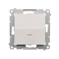 Łącznik jednobiegunowy z sygnalizacją załączenia LED (moduł) 10AX, 250V~, szybkozłącza; biały - DW1ZL.01/11 - KONTAKT SIMON