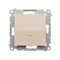 Łącznik jednobiegunowy z sygnalizacją załączenia LED (moduł) 10AX, 250V~, szybkozłącza; kremowy - DW1ZL.01/41 - KONTAKT SIMON