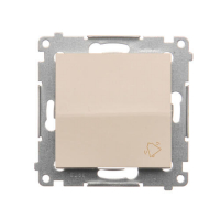 Przycisk &bdquo;dzwonek&rdquo; (moduł) 10AX, 250V~, szybkozłącza; kremowy - DD1.01/41 - KONTAKT SIMON