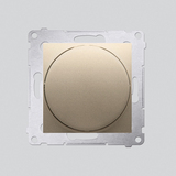 Ściemniacz naciskowo-obrotowy (moduł) 20&ndash;500 W; złoty mat - DS9T.01/44 - KONTAKT SIMON