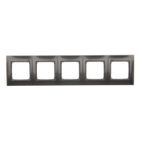 Ramka 5-krotna PREMIUM do puszek karton-gips IP20 / IP44; antracyt - DRK5/48 - KONTAKT SIMON
