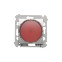Sygnalizator świetlny LED &ndash; światło czerwone (moduł) 230V~; srebrny mat - DSS2.01/43 - KONTAKT SIMON