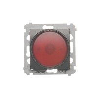 Sygnalizator świetlny LED &ndash; światło czerwone (moduł) 230V~; antracyt - DSS2.01/48 - KONTAKT SIMON