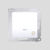 Przycisk „dzwonek” z podświetleniem LED (moduł) 10AX, 250V~, szybkozłącza; biały - DD1L.01/11 - KONTAKT SIMON