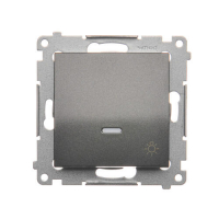 Przycisk &bdquo;światło&rdquo; z podświetleniem LED (moduł) 10AX, 250V~, szybkozłącza; antracyt - DS1L.01/48 - KONTAKT SIMON